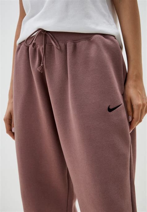 Брюки спортивные Nike W Nsw Phnx Flc Hr Os Pant цвет коричневый