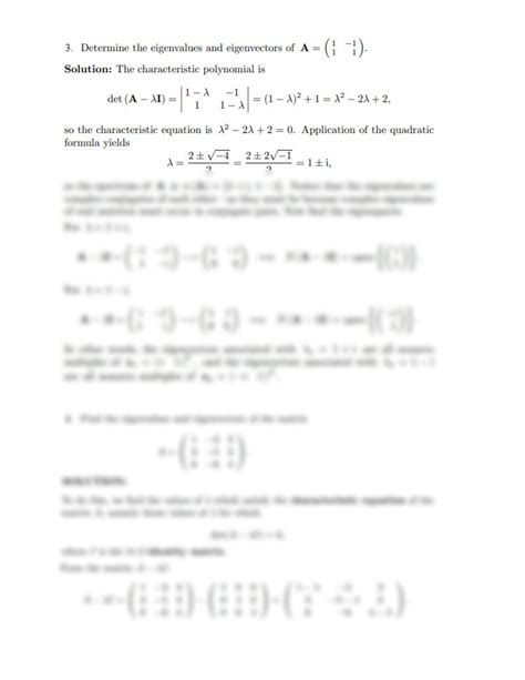 Solution Eigenvalues And Eigenvectors Solved Examples Studypool