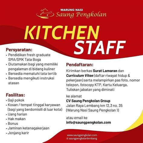 Lowongan Kerja Kitchen Staff AtmaGo