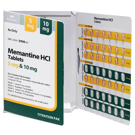 Memantine Hcl 5mg 28 10mg 21 Rx Products