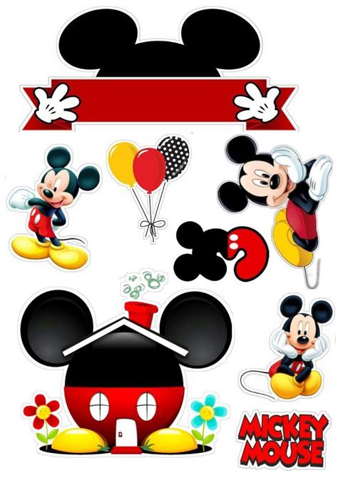 Pin By Monica Caumene On Toppers Mickey Mouse Stickers Mickey Mouse