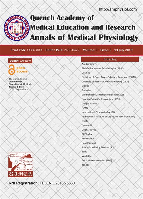 Vol 3 No 2 2019 Annals Of Medical Physiology