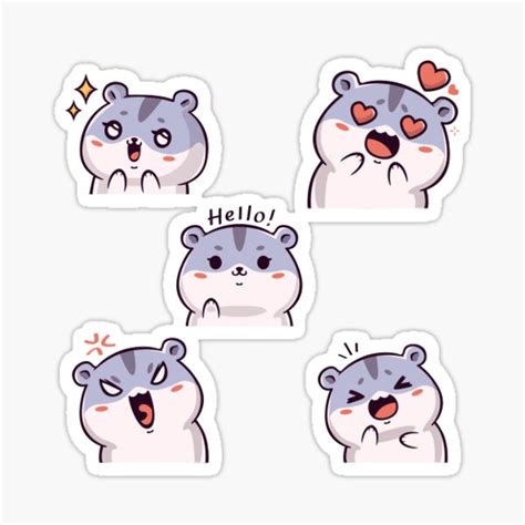 "Hamster Emoji" Sticker for Sale by O-E-I-L | Redbubble