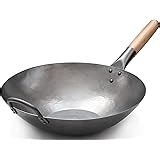 Yardwe Koolstofstaal Wok Pan Woks En Roer Fry Pannen Koekenpan Rvs Pot