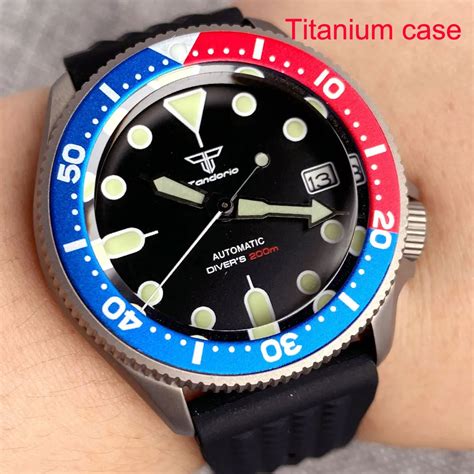 Titanium Watch Tandorio Skx Mm Mod M Diving Nh Sapphire Td