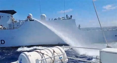 Chinese Vessel Sprays Down Philippine Coast Guard With Water Cannon