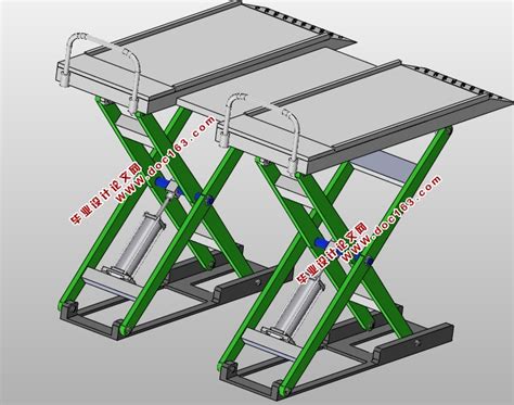 汽车检修升降台架的设计含cad零件装配图solidworks三维造型汽车毕业设计论文网