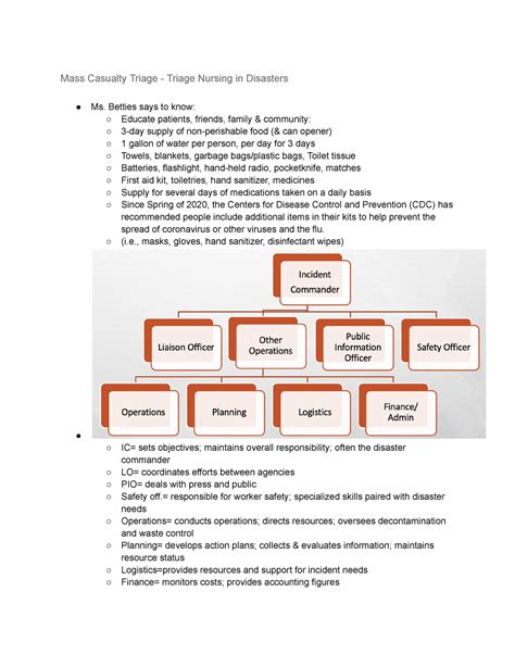 Mass Casualty Triage Triage Nursing In Disasters Google Docs