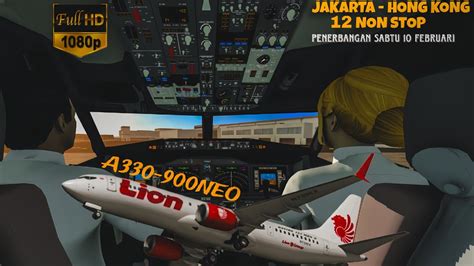 Cockpit View Lion Air Penerbangan Jakarta Hong Kong Jam Non