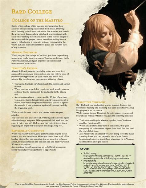 Dungeons And Dragons Classes Dungeons And Dragons Homebrew Dnd Bard