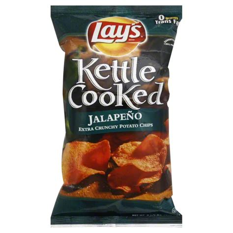 Lay S Kettle Cooked Extra Crunchy Jalapeno Flavored Potato Chips Shop Chips At H E B