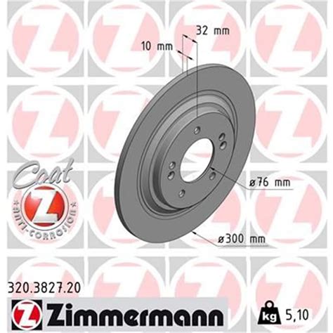 X Zimmermann Bremsscheiben Hinten Mm Voll Passend F R Hyundai Kona Kia