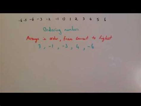 Ordering Numbers Corbettmaths YouTube