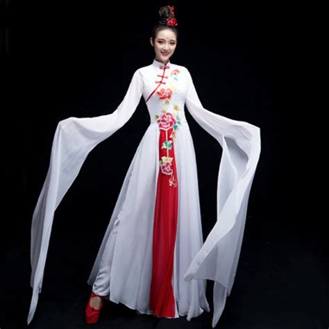 Women S Chinese Hanfu Chinese Dresses Ancient Traditional Water Sleeves Fairy Dress Umbrella