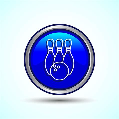 Bowling Pins And Ball Icon Design Illustration Bowling Game Icon For