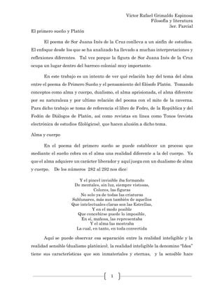 El primero sueño y platón PDF