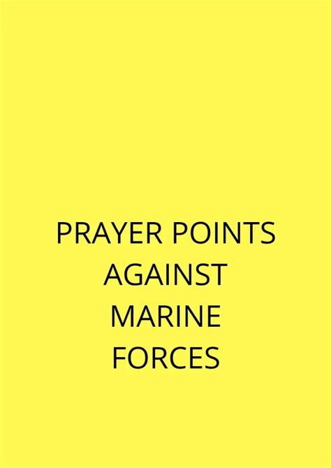 20 Deliverance Prayer Points From Marine Water Spirits Prayer Points