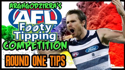 Afl Round Tips Arghgodzirra S Footy Tipping Competition Youtube