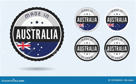 Made in Australia Badge Collection. Stock Vector - Illustration of ...