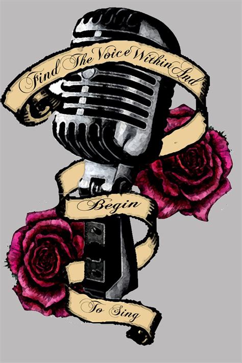 Matching Mic And Roses Tattoo By Wisecrakingman On Deviantart Music Tattoos Music Tattoo