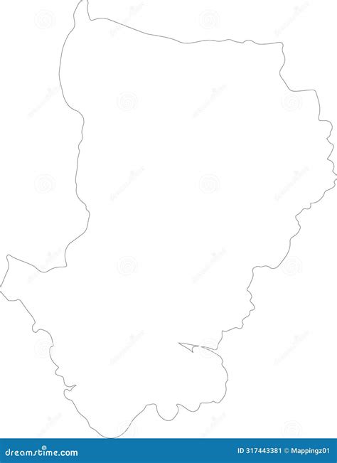 Dhaka Bangladesh Outline Map Stock Illustration Illustration Of