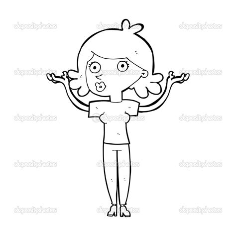 Cartoon Woman Throwing Arms In Air Stock Vector Image By ©lineartestpilot 38435651