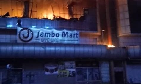 Lubumbashi Le super marché Jambo Market prend feu Actu RDC