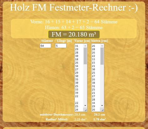 Mein Exakter Online Polterholz Festmeter Rechner Motors Gen Portal