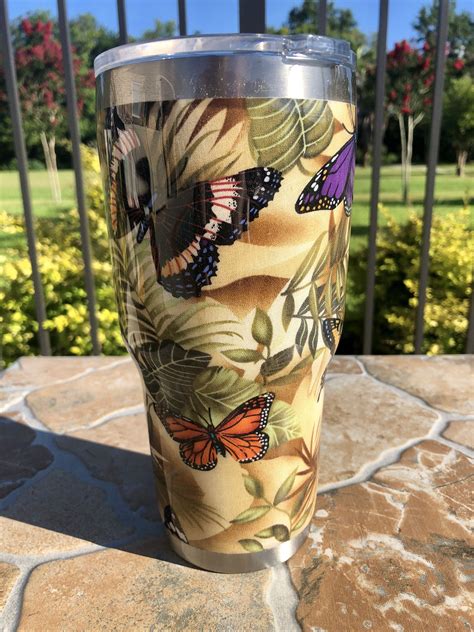 Butterfly Epoxy Stainless Steel Tumbler 30 Ounces Etsy Stainless