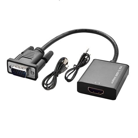 خرید تبدیل Vga به Hdmi همراه با کابل Aux و پاور در فروشگاه صدا استور