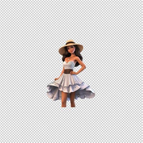 Mulher Latina Jogando Em 3d Estilo De Desenho Animado Iso De Fundo Transparente PSD Premium
