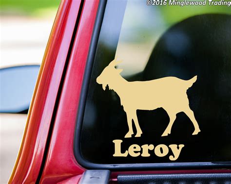 Goat Vinyl Decal Sticker With Custom Personalized Name 6 X 4 Billy