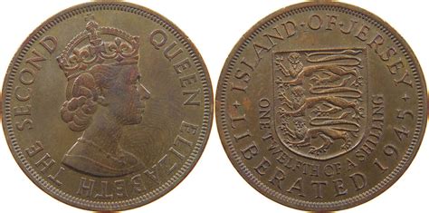 JERSEY 1 12 SHILLING 1945 George VI 1936 1952 SS MA Shops