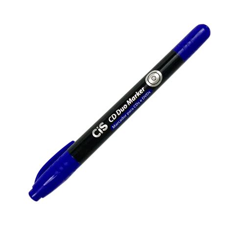 Marcador Multiuso Para Cd Dvd Cis Duo Marker Azul Lupel