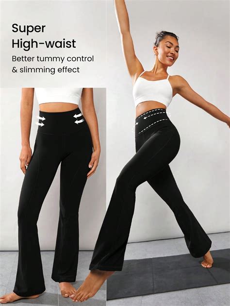 Glowmode Featherfit Ultra High Waisted Curved Seam Flared Leggings