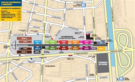 A map of the Sambodromo.