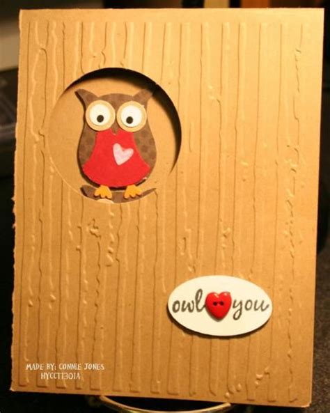 Hycct1301a Owl Love You Owl Card Owl Punch Bird Cards Paper Cards