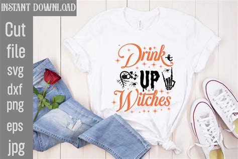 Drink Up Witches SVG Cut File Graphic By Al Amindesign Creative Fabrica