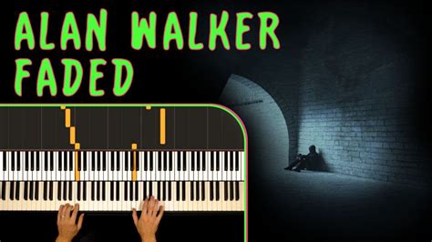 Alan Walker Faded Easy Piano Tutorial Synthesia Hands Youtube