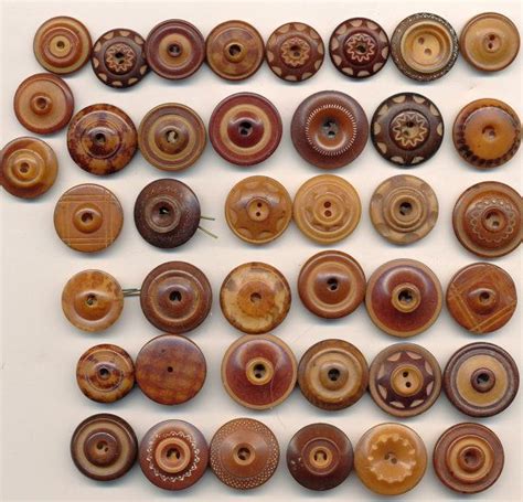 Antique Vintage Tagua Nut Buttons Carved Dyed Whistles Etsy