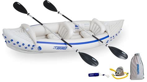 Sea Eagle 2 Person Inflatable Sport Kayak Canoe Boat With Pump And Oars