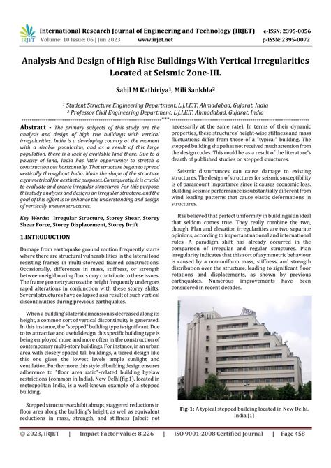 Analysis And Design Of High Rise Buildings With Vertical Irregularities