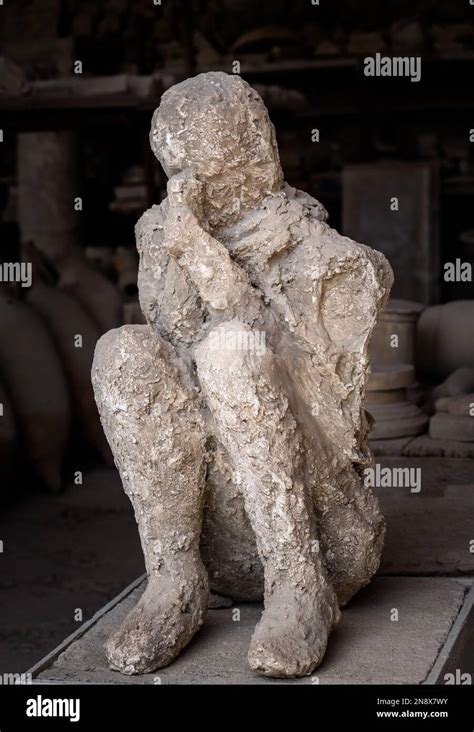 Cast Of Victim Buried By Ash By The 79 AD Eruption Of Mount Vesuvius In