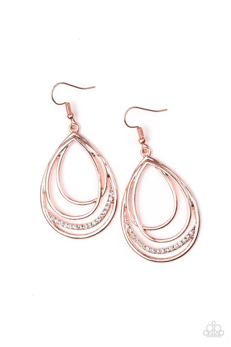 Paparazzi Start Each Day With Sparkle Copper Earrings