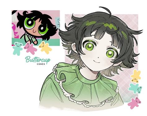 Buttercup Powerpuff Girls Drawn By Snekkbb Danbooru