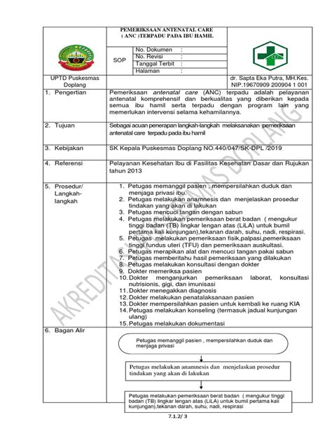 Sop Anc Terpadu Pdf