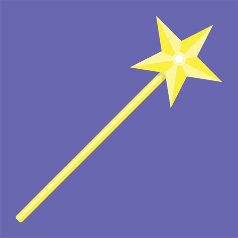 Magic wand with star 25423355 Vector Art at Vecteezy