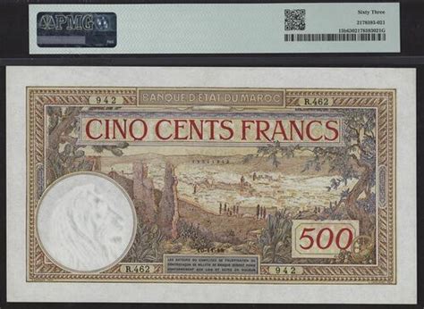 Banque Detat Du Maroc Morocco Francs Th November