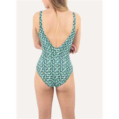 Maillot De Bain Une Pi Ce Coup Sous Poitrine Sans Armatures Vert