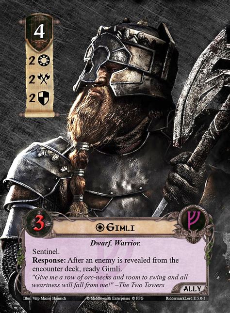 LOTR LCG Alt Art Ally Gimli Alternate 2 Another Altern Flickr